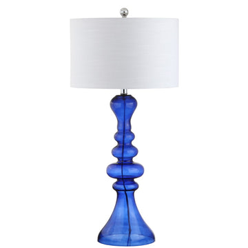 Madeline 35" Curved Glass LED Table Lamp - JONATHAN Y
